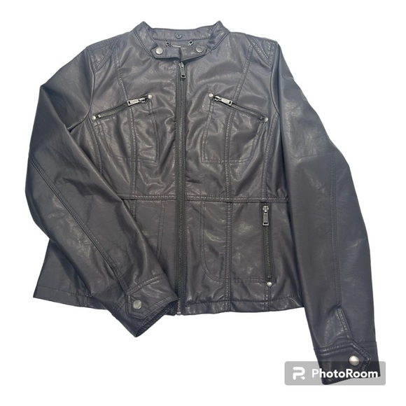 J2 Vegan Leather Jacket Size Large Women's - Picture 2 of 13